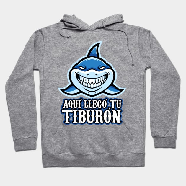 Aqui llego tu tiburon - Tiktok meme Hoodie by verde